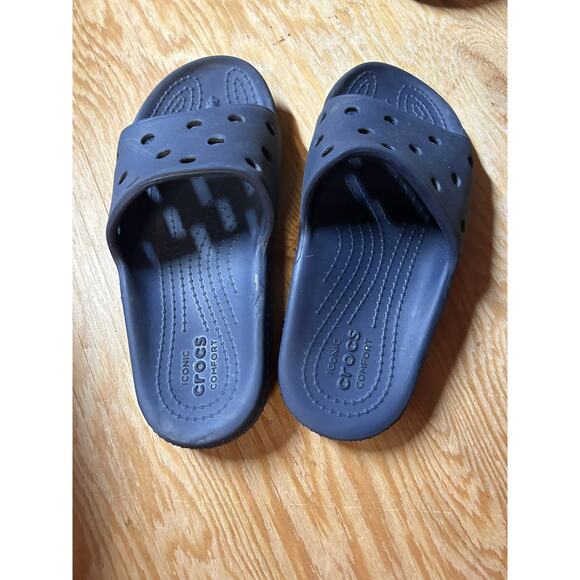 Crocs Navy Blue Slides size 13 - Picture 4 of 4